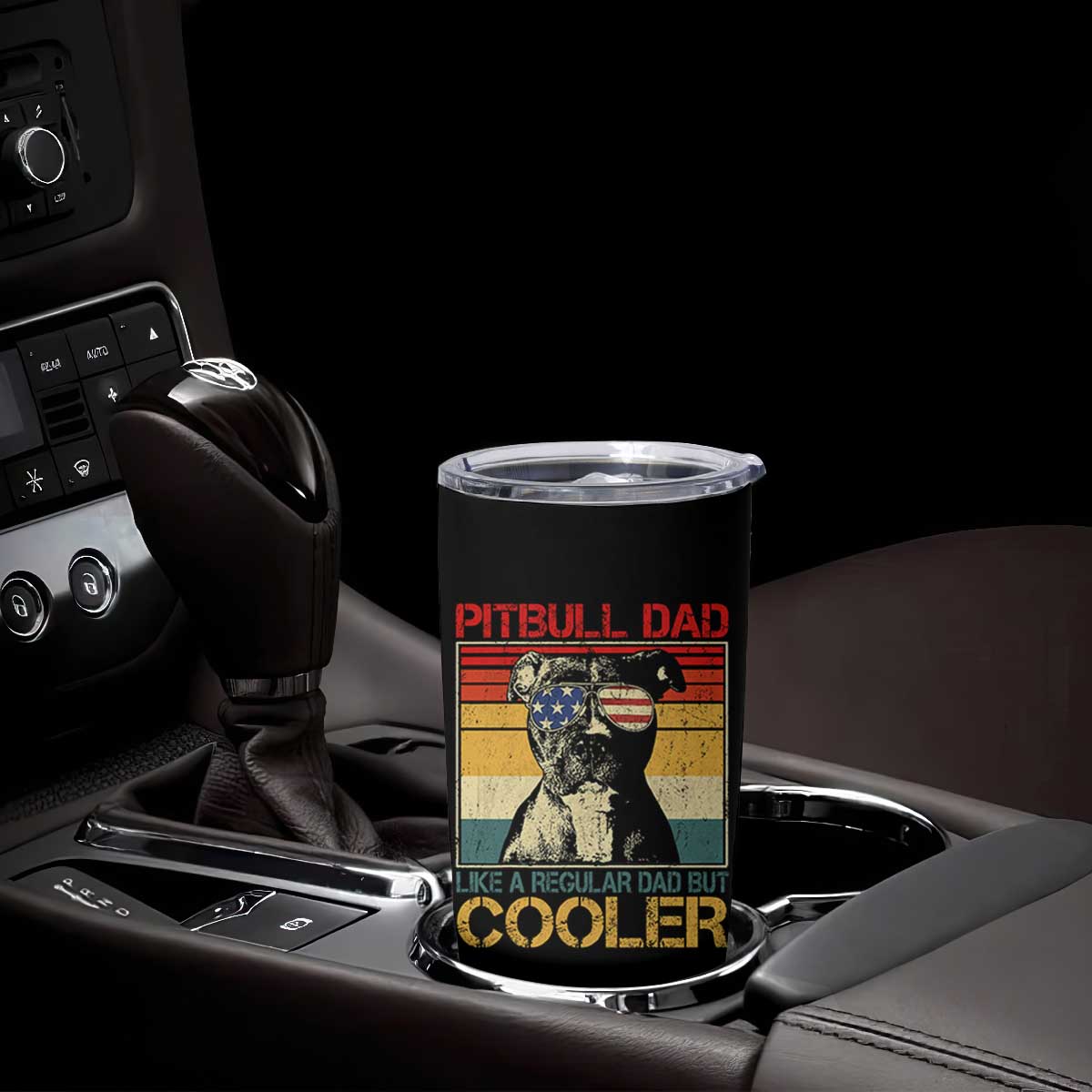Vintage Pitbull Dad Tumbler Cup Like A Regular Dad But Cooler TS10 Print Your Wear