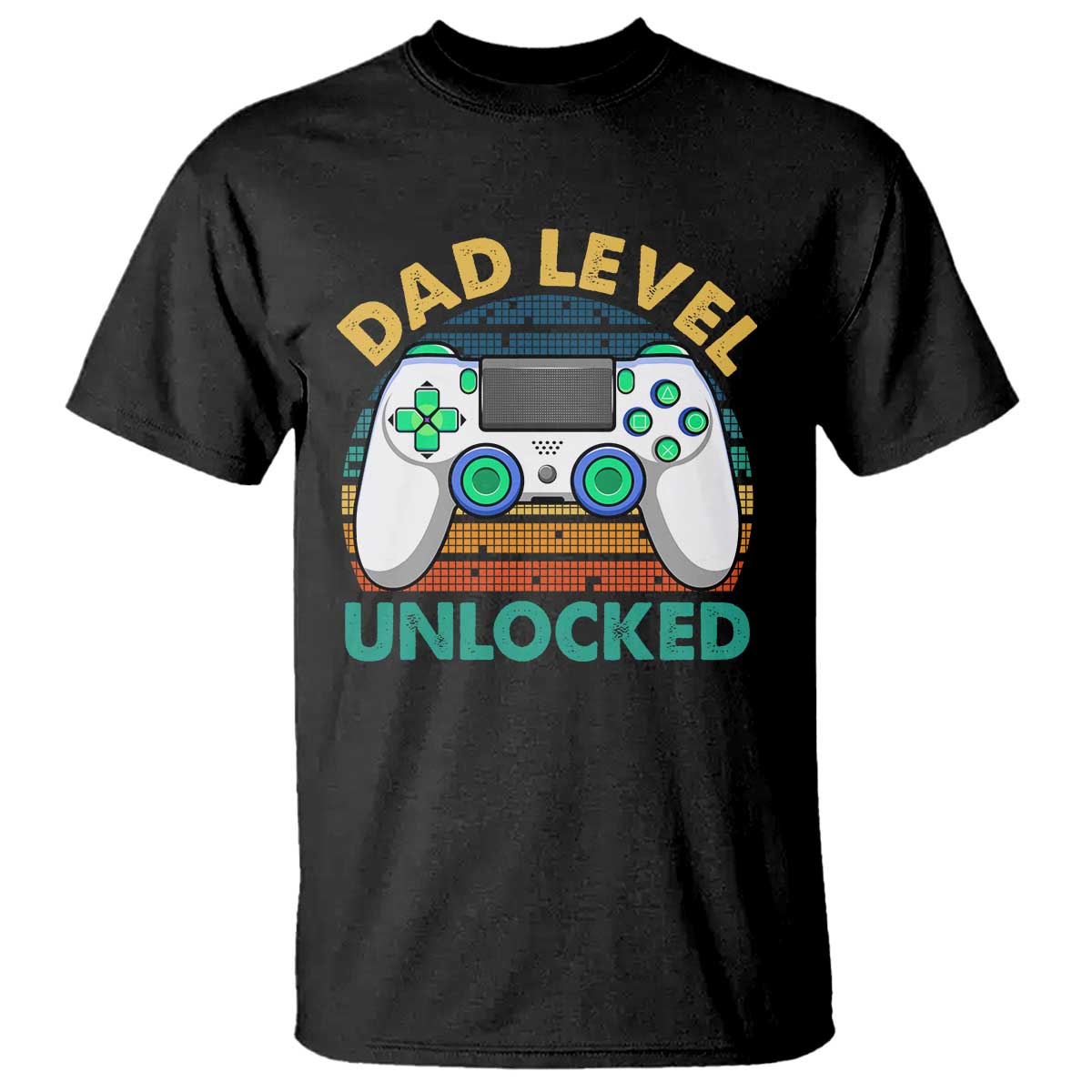 Funny New Dad T Shirt Retro Dad Level Unlocked Gaming Gamer TS10 Black Print Your Wear