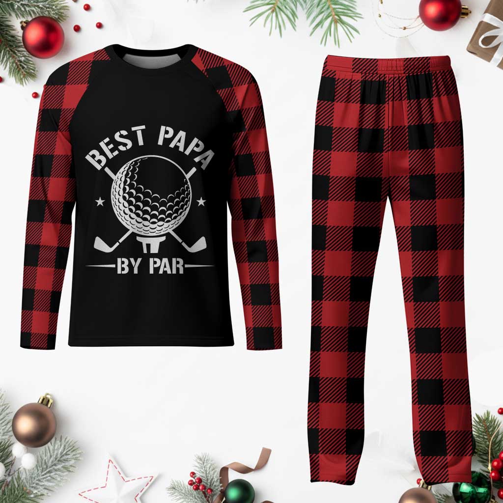 Golf Dad Plaid Pajama Set Best Papa By Par Golfer Fathers Day Gifts TS10 Buffalo Plaid Print Your Wear