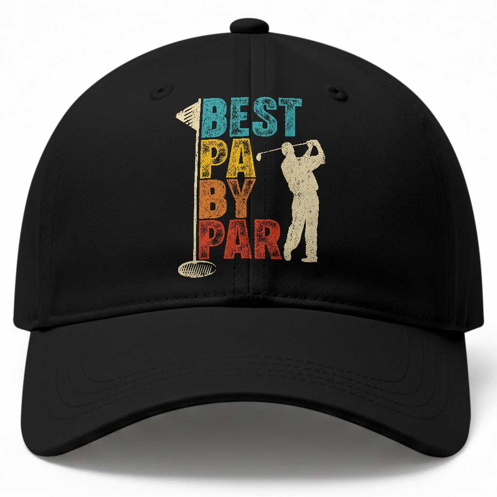 Golf Gifts for Dad Baseball Cap Retro Best Pa By Par Fathers Day TS10 Print Your Wear