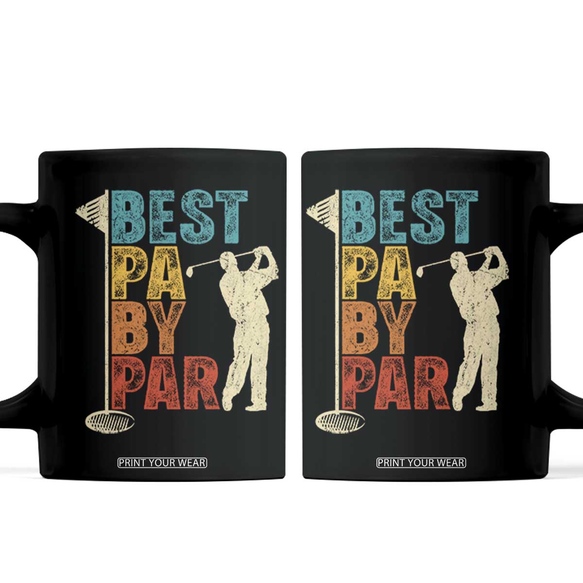 Golf Gifts for Dad Coffee Mug Retro Best Pa By Par Fathers Day TS10 Black Print Your Wear