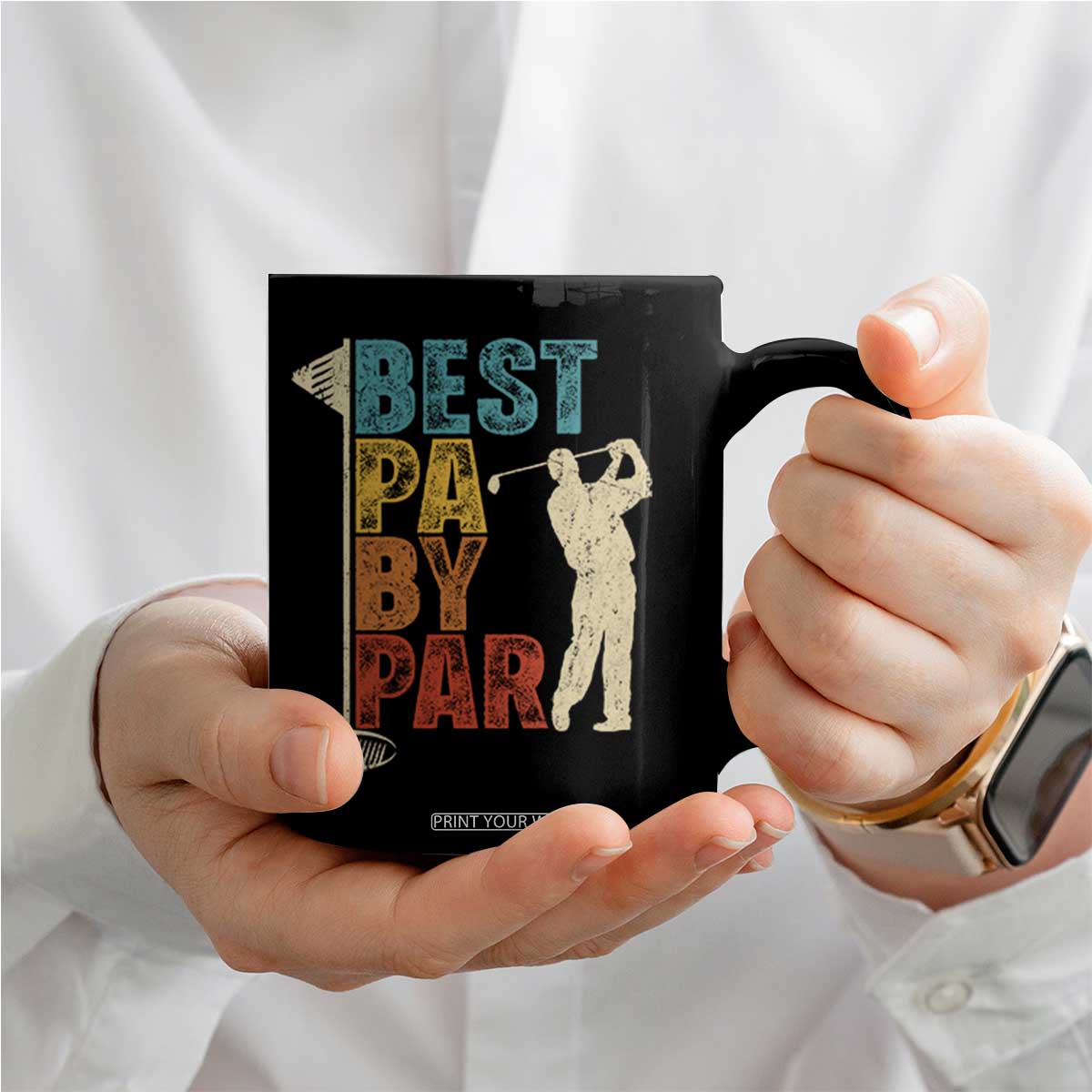 Golf Gifts for Dad Coffee Mug Retro Best Pa By Par Fathers Day TS10 Print Your Wear