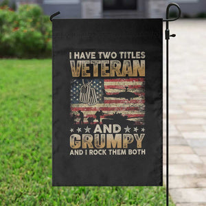 Grumpy Old Veteran Garden Flag Funny Military Veteran USA Flag TS10 Print Your Wear