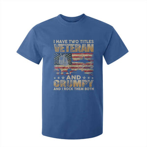 Grumpy Old Veteran T Shirt For Kid Funny Military Veteran USA Flag TS10 Royal Blue Print Your Wear
