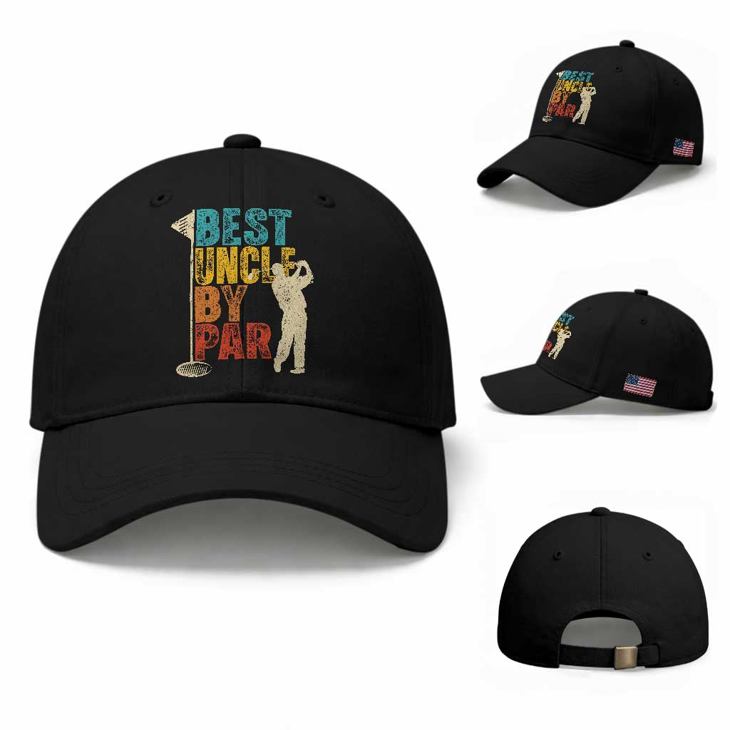 Golf Gifts for Uncle Baseball Cap Golf Fathers Day Golfer Uncle Gift TS10 Baseball Cap Universal Fit Black Print Your Wear