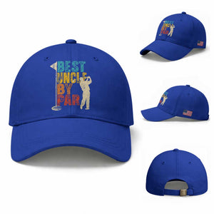 Golf Gifts for Uncle Baseball Cap Golf Fathers Day Golfer Uncle Gift TS10 Baseball Cap Universal Fit Royal Blue Print Your Wear