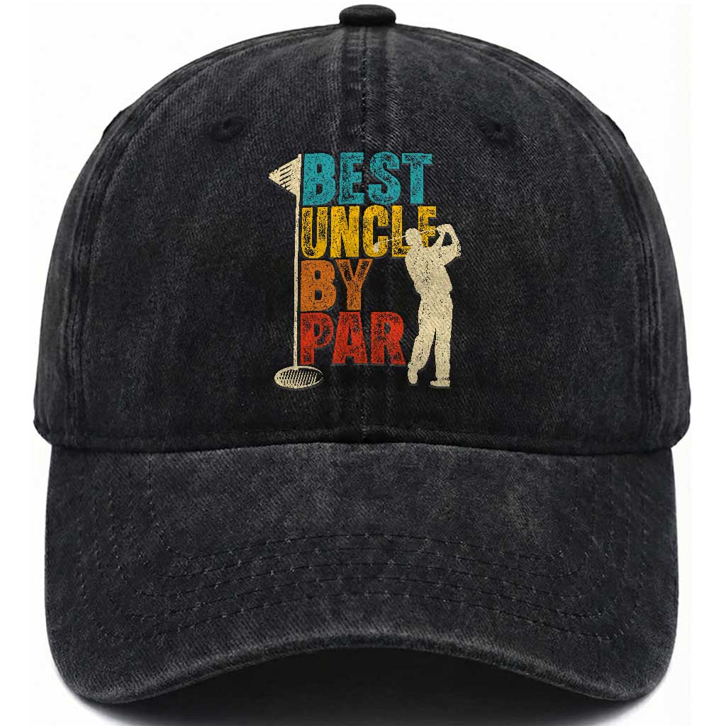 Golf Gifts for Uncle Washed Cotton Baseball Cap Golf Fathers Day Golfer Uncle Gift TS10 Print Your Wear