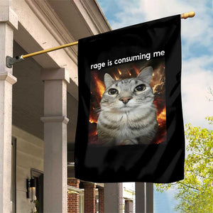 Rage Is Consuming Me Cat Garden Flag Funny Weird Humor Silly Cat Meme TS10 Print Your Wear
