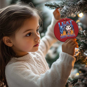 Possum Meme Christmas Ornament I Eat Drywall Opossum Funny Weird Cursed Internet Memes TS10 Print Your Wear