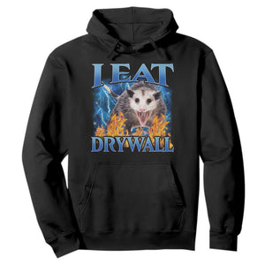 Possum Meme Hoodie I Eat Drywall Opossum Funny Weird Cursed Internet Memes TS10 Black Print Your Wear