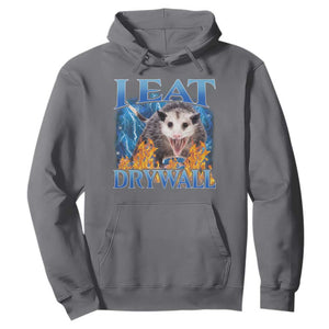 Possum Meme Hoodie I Eat Drywall Opossum Funny Weird Cursed Internet Memes TS10 Charcoal Print Your Wear