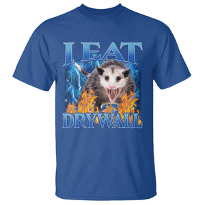 Possum Meme T Shirt I Eat Drywall Opossum Funny Weird Cursed Internet Memes TS10 Royal Blue Print Your Wear