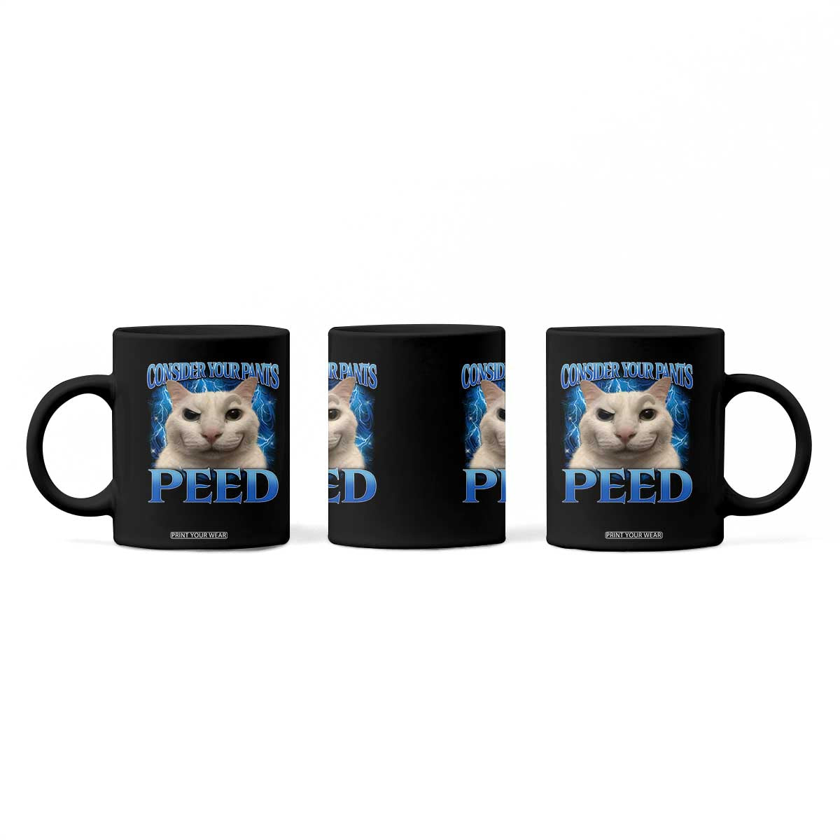 Meme Cat Coffee Mug Funny Weird Humor Consider Your Pants Peed TS10 Print Your Wear