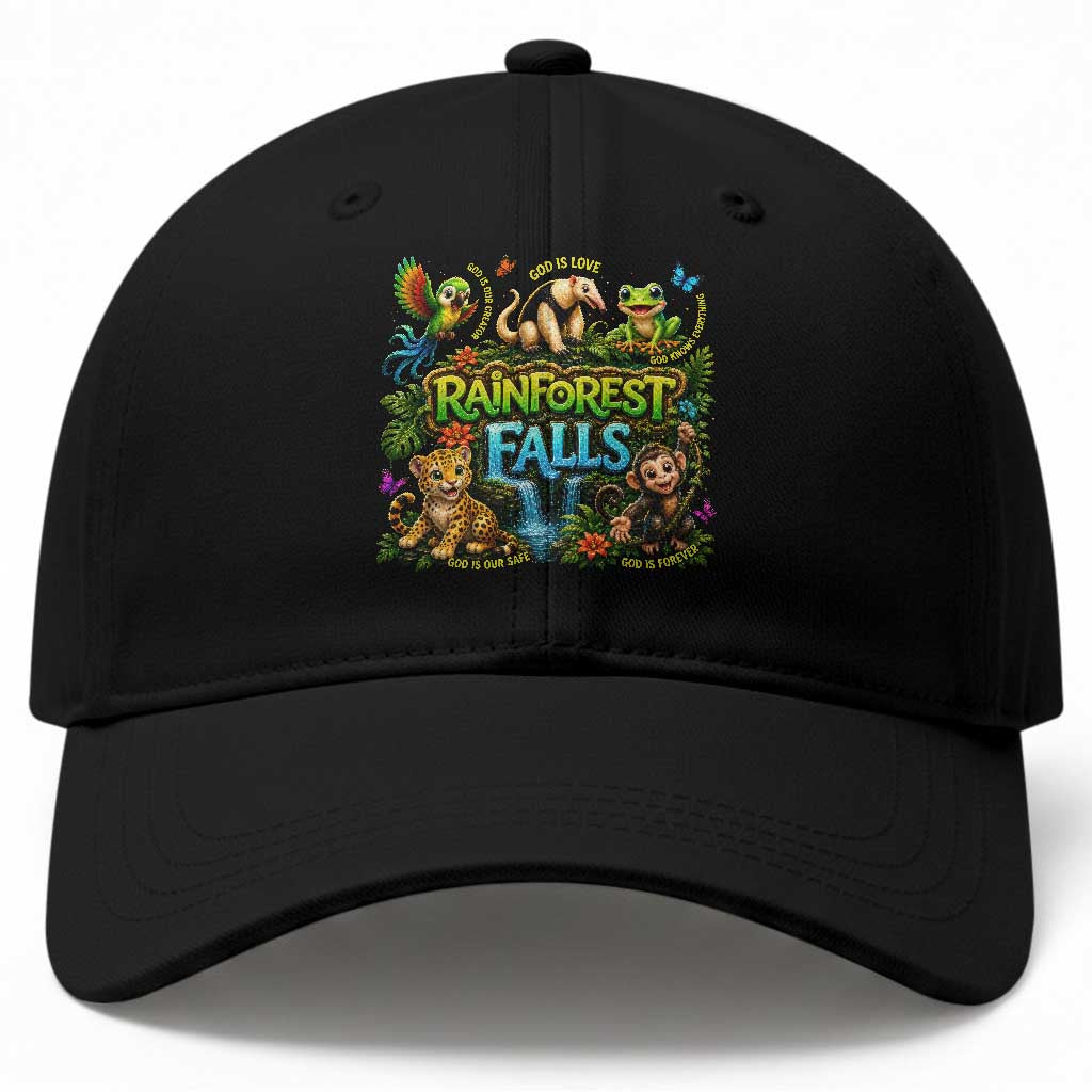 VBS 2026 Baseball Cap Rainforest Falls Exploring The Nature of God VBS 2026 TS10 Print Your Wear
