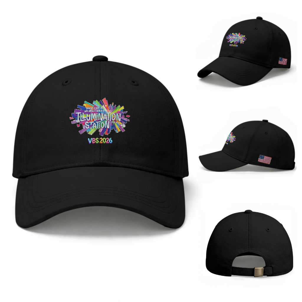 Illumination Station VBS 2026 Christian Lights Baseball Cap Bible Jesus TS10 Baseball Cap Universal Fit Black Print Your Wear