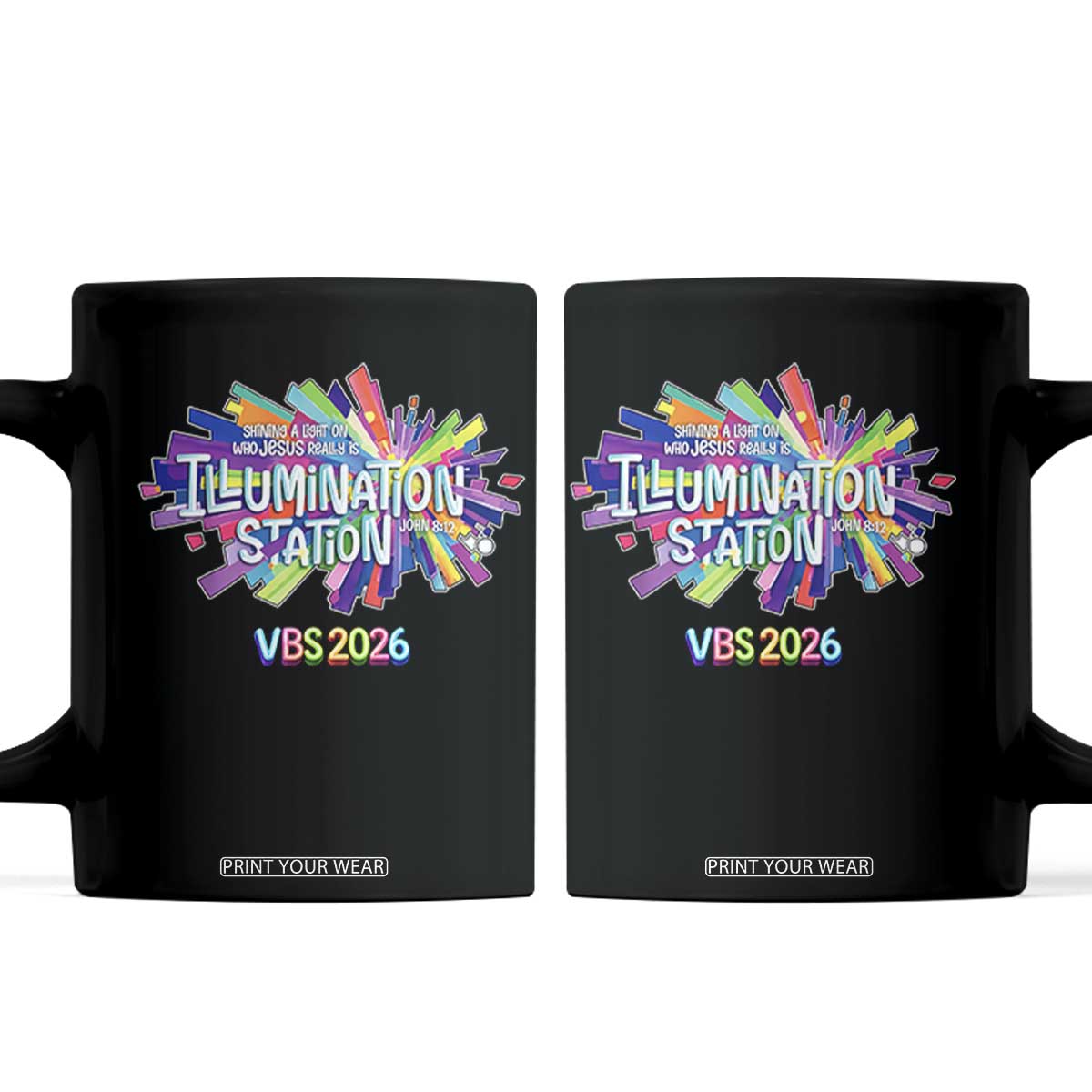 Illumination Station VBS 2026 Christian Lights Coffee Mug Bible Jesus TS10 Black Print Your Wear