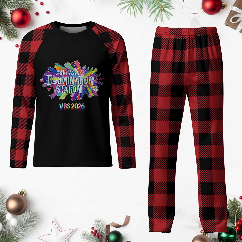 Illumination Station VBS 2026 Christian Lights Plaid Pajama Set Bible Jesus TS10 Buffalo Plaid Print Your Wear