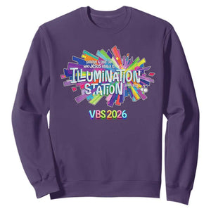 Illumination Station VBS 2026 Christian Lights Sweatshirt Bible Jesus TS10 Purple Print Your Wear