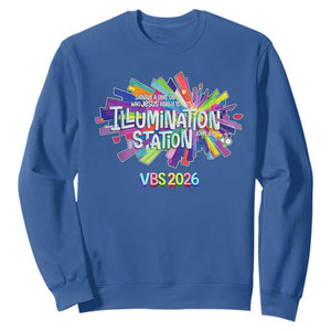 Illumination Station VBS 2026 Christian Lights Sweatshirt Bible Jesus TS10 Royal Blue Print Your Wear