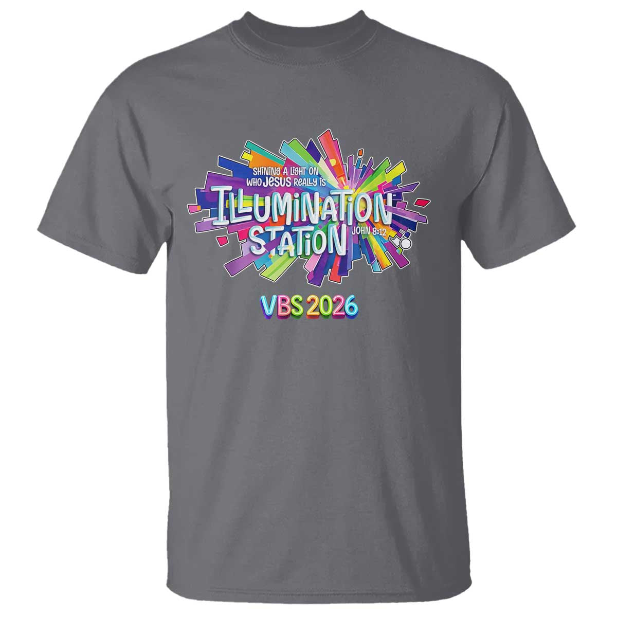 Illumination Station VBS 2026 Christian Lights T Shirt Bible Jesus TS10 Charcoal Print Your Wear