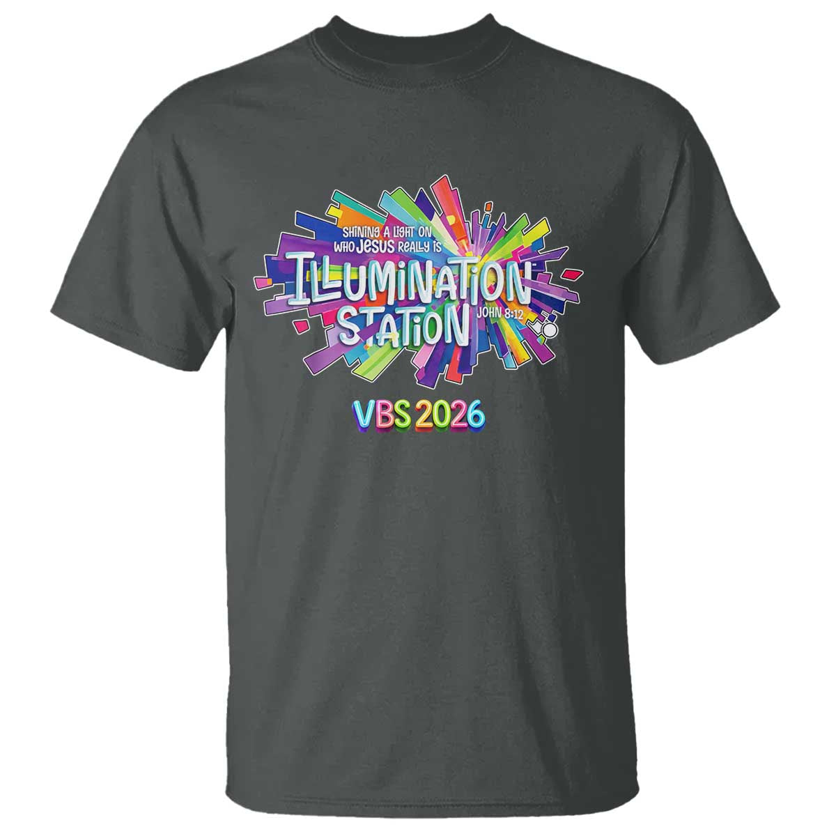 Illumination Station VBS 2026 Christian Lights T Shirt Bible Jesus TS10 Dark Heather Print Your Wear