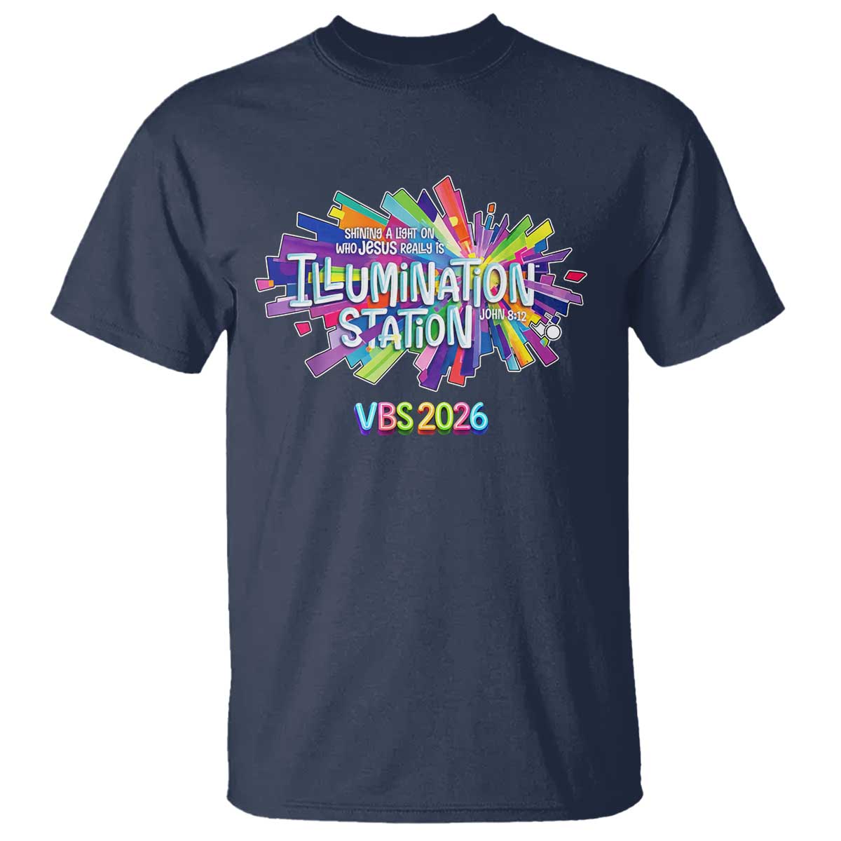 Illumination Station VBS 2026 Christian Lights T Shirt Bible Jesus TS10 Navy Print Your Wear