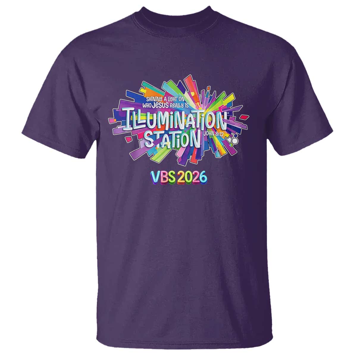Illumination Station VBS 2026 Christian Lights T Shirt Bible Jesus TS10 Purple Print Your Wear