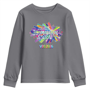 Illumination Station VBS 2026 Christian Lights Youth Sweatshirt Bible Jesus TS10 Charcoal Print Your Wear