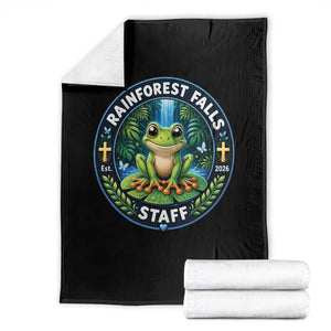Rainforest Falls Staff Throw Blanket VBS 2026 Director Teacher TS10 Black Print Your Wear