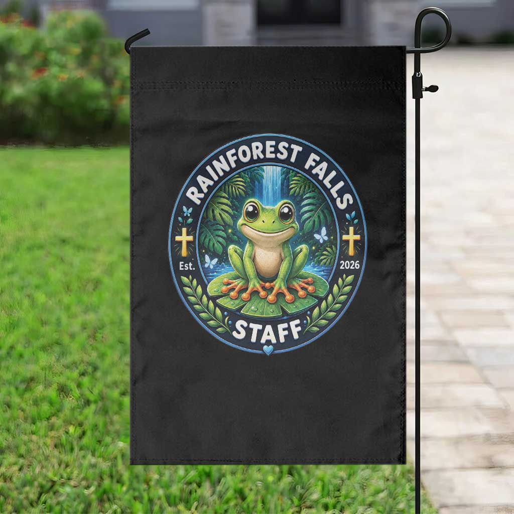 Rainforest Falls Staff Garden Flag VBS 2026 Director Teacher TS10 Print Your Wear