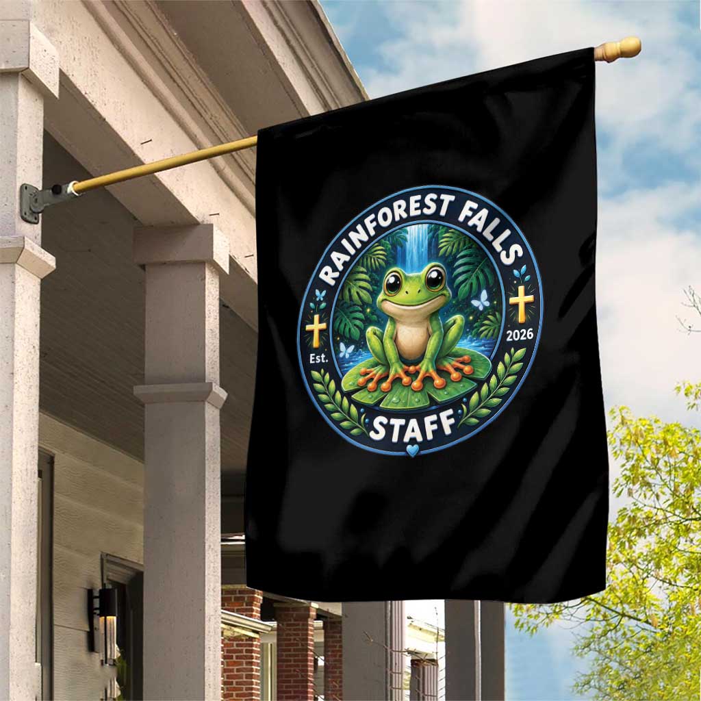 Rainforest Falls Staff Garden Flag VBS 2026 Director Teacher TS10 Print Your Wear