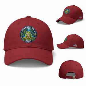 Rainforest Falls Staff Baseball Cap VBS 2026 Director Teacher TS10 Baseball Cap Universal Fit Cherry Red Print Your Wear