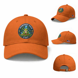Rainforest Falls Staff Baseball Cap VBS 2026 Director Teacher TS10 Baseball Cap Universal Fit Orange Print Your Wear