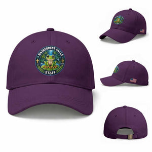Rainforest Falls Staff Baseball Cap VBS 2026 Director Teacher TS10 Baseball Cap Universal Fit Purple Print Your Wear