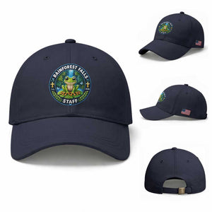 Rainforest Falls Staff Baseball Cap VBS 2026 Director Teacher TS10 Baseball Cap Universal Fit Navy Print Your Wear