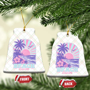 Beach Bum Ceramic Ornament Summer Vacation Beach Lover Surf Wave Vintage Tropical Sunset Aesthetic TS10 Print Your Wear