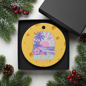 Beach Bum Ceramic Ornament Summer Vacation Beach Lover Surf Wave Vintage Tropical Sunset Aesthetic TS10 1pc Yellow Cheese Print Your Wear