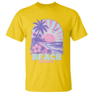Beach Bum T Shirt Summer Vacation Beach Lover Surf Wave Vintage Tropical Sunset Aesthetic TS10 Daisy Print Your Wear