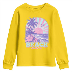 Beach Bum Youth Sweatshirt Summer Vacation Beach Lover Surf Wave Vintage Tropical Sunset Aesthetic TS10 Daisy Print Your Wear