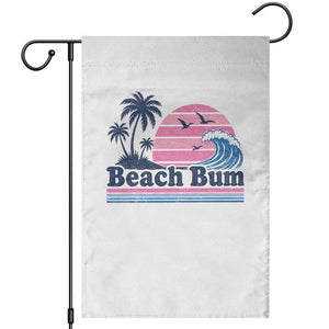 Beach Bum Garden Flag Retro Summer Vacation Surf Wave Tropical Sunset Aesthetic TS10 White Print Your Wear