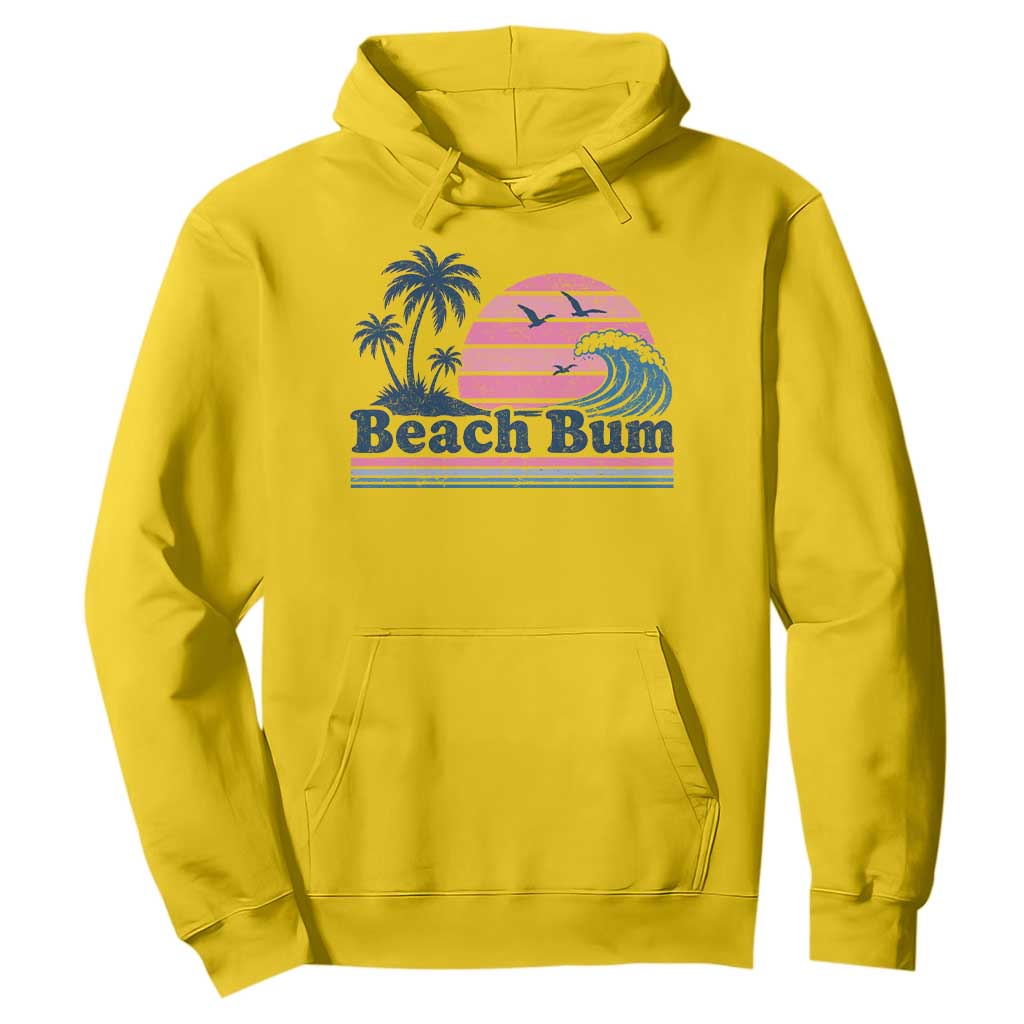 Beach Bum Hoodie Retro Summer Vacation Surf Wave Tropical Sunset Aesthetic TS10 Daisy Print Your Wear