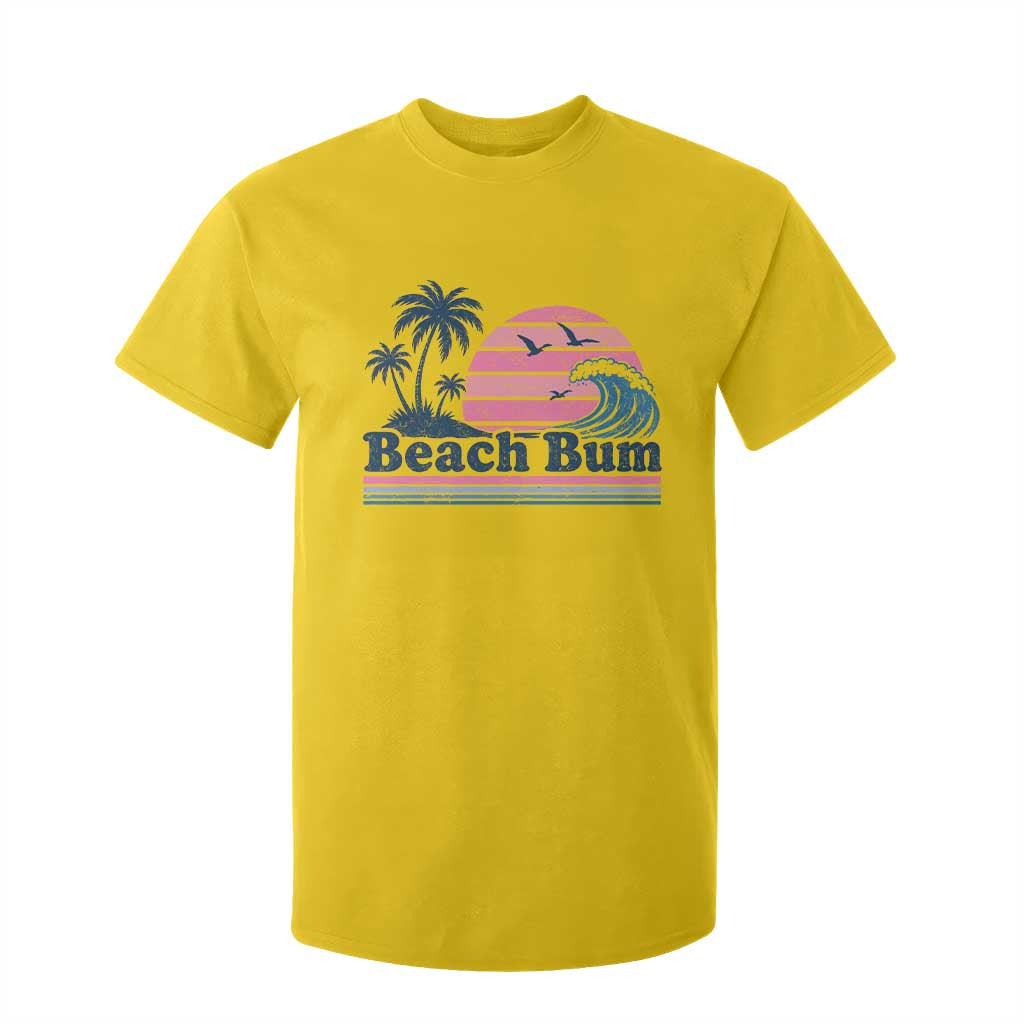 Beach Bum T Shirt For Kid Retro Summer Vacation Surf Wave Tropical Sunset Aesthetic TS10 Daisy Print Your Wear