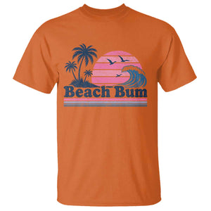 Beach Bum T Shirt Retro Summer Vacation Surf Wave Tropical Sunset Aesthetic TS10 Orange Print Your Wear