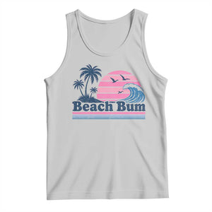 Beach Bum Tank Top Retro Summer Vacation Surf Wave Tropical Sunset Aesthetic TS10 Ash Print Your Wear