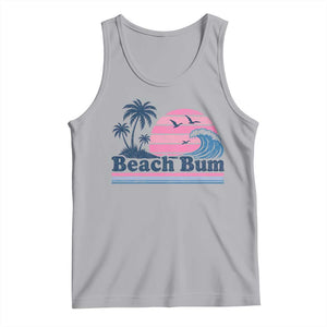 Beach Bum Tank Top Retro Summer Vacation Surf Wave Tropical Sunset Aesthetic TS10 Athletic Heather Print Your Wear