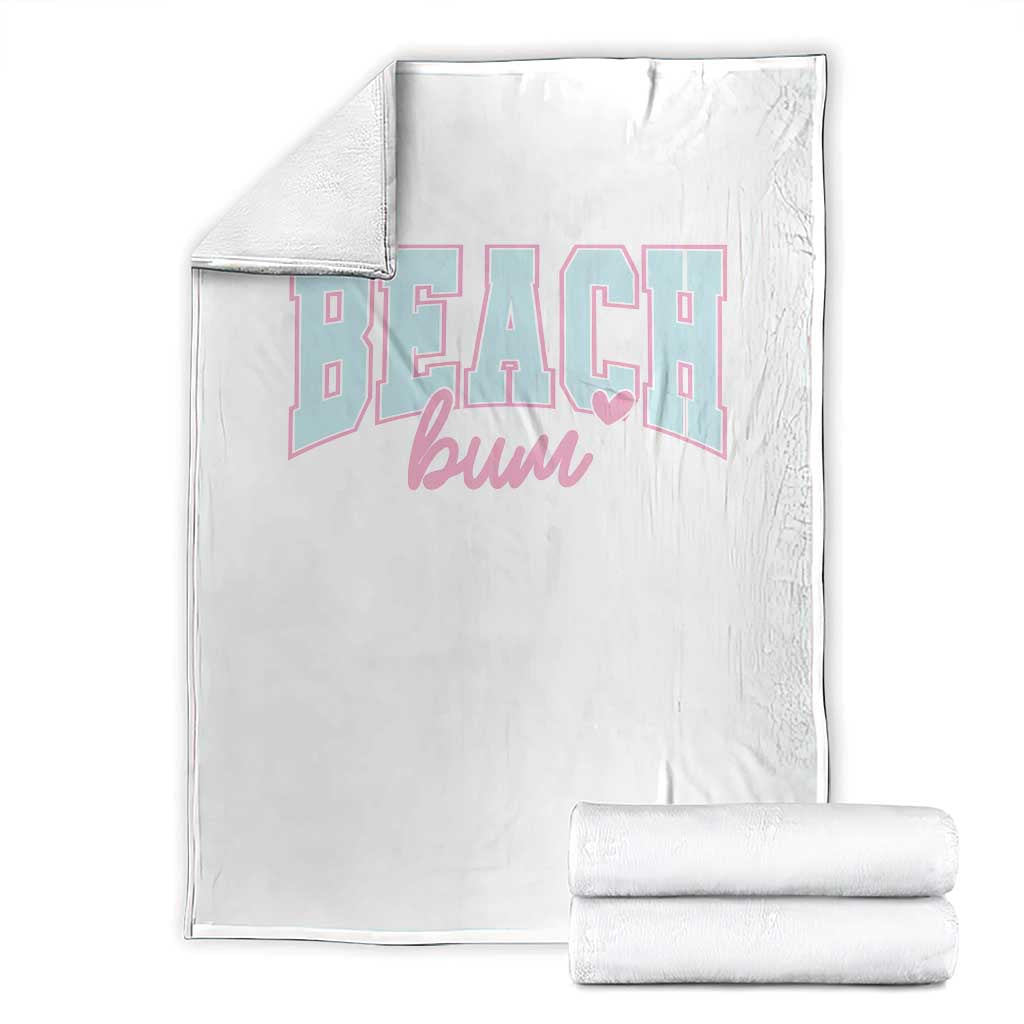 Beach Bum Throw Blanket Summer Vacation Beach Lovers TS10 White Print Your Wear