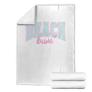 Beach Bum Throw Blanket Summer Vacation Beach Lovers TS10 White Print Your Wear