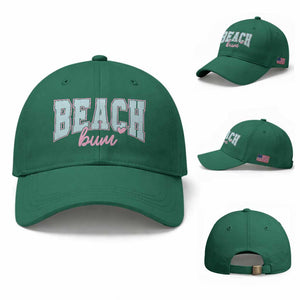 Beach Bum Baseball Cap Summer Vacation Beach Lovers TS10 Baseball Cap Universal Fit Irish Green Print Your Wear