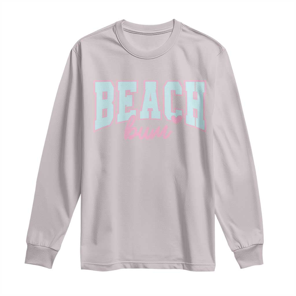 Beach Bum Long Sleeve Shirt Summer Vacation Beach Lovers TS10 Ice Gray Print Your Wear