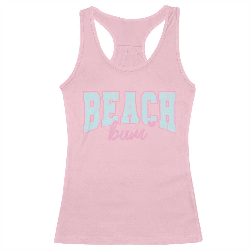 Beach Bum Racerback Tank Top Summer Vacation Beach Lovers TS10 Light Pink Print Your Wear
